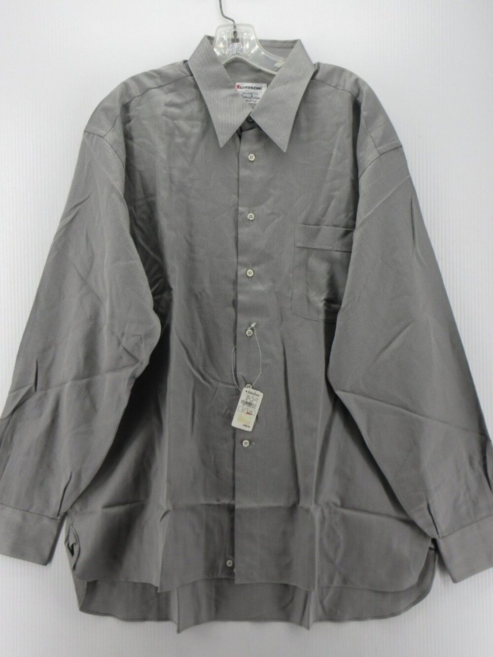 Lorenzini Shirt 17.5 L Neiman Marcus Micro Herringbone Italy VGT NEW